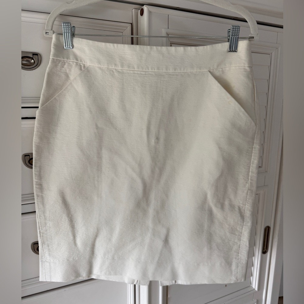 J. Crew Cream Pencil Skirt